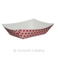 FOOD TRAY/ Red Check Design, 1/2 lb, 1000 per case-Food Service