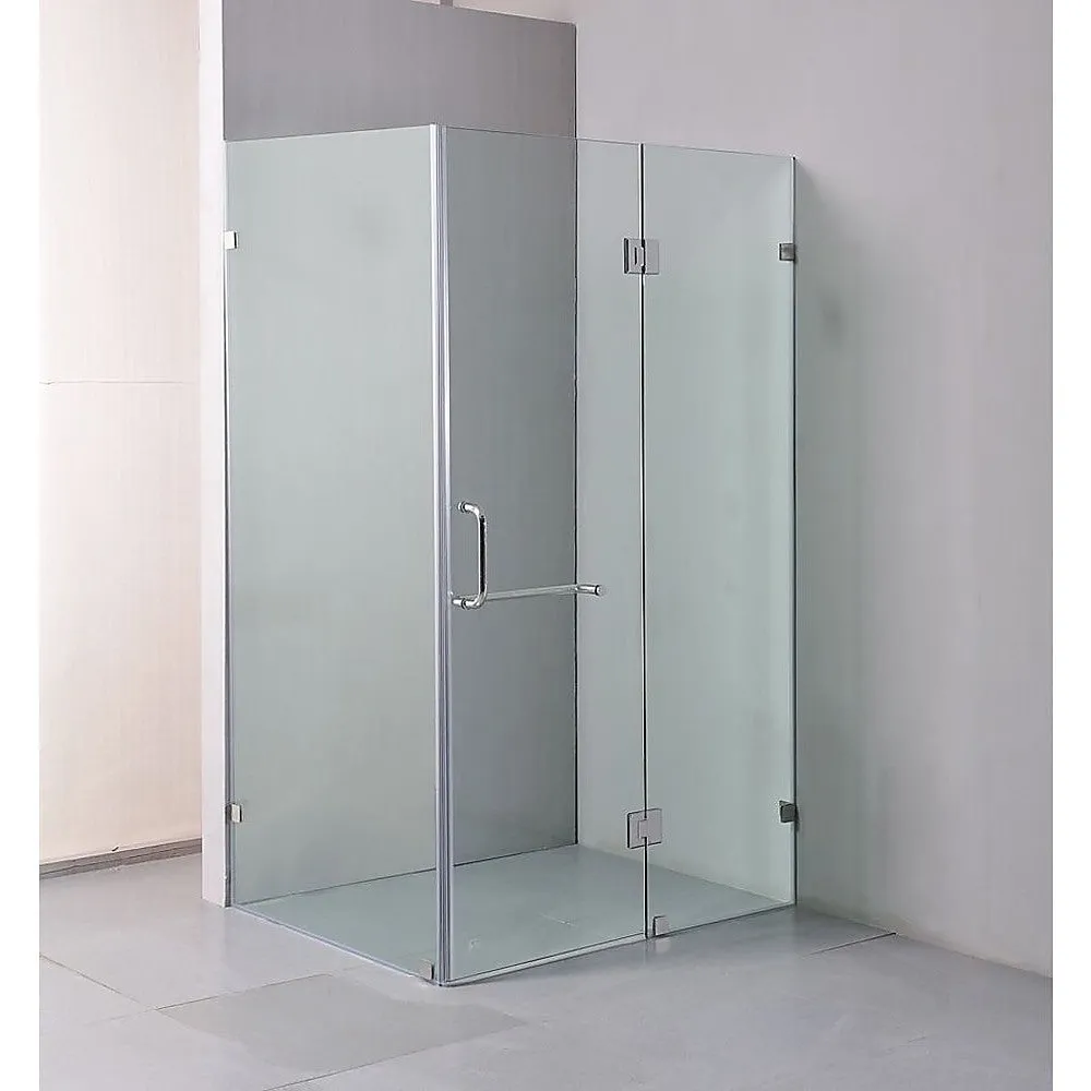 Frameless 10mm Glass Shower Screen 1200x1000 Chrome