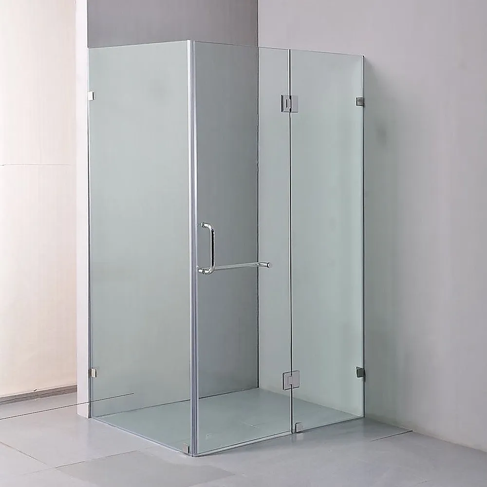 Frameless 10mm Glass Shower Screen 1200x1000 Chrome