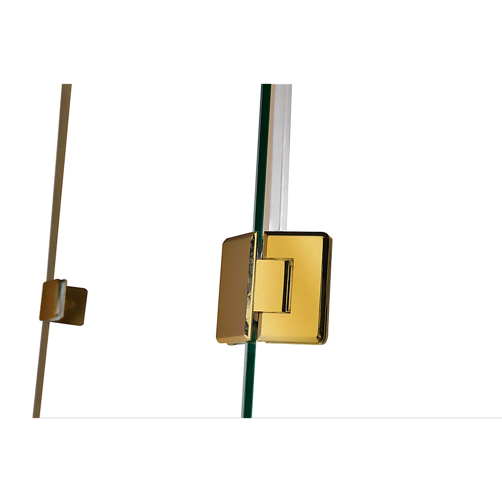 Frameless 10mm Glass Shower Screen, Brass Hinges - Della Francesca