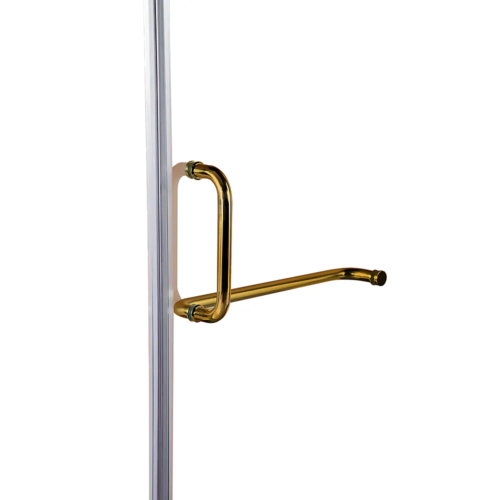 Frameless 10mm Glass Shower Screen, Brass Hinges - Della Francesca