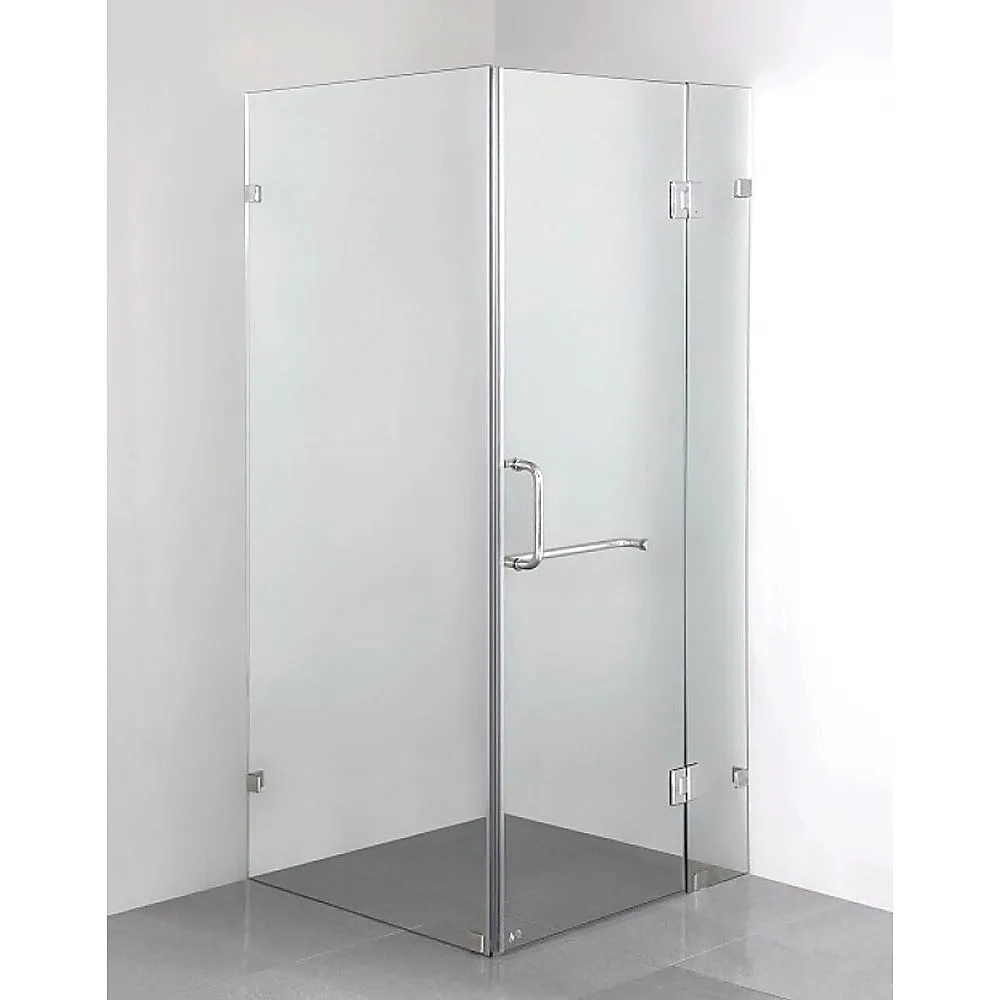 Frameless Safety Glass Shower Screen 100x90cm - Della Francesca