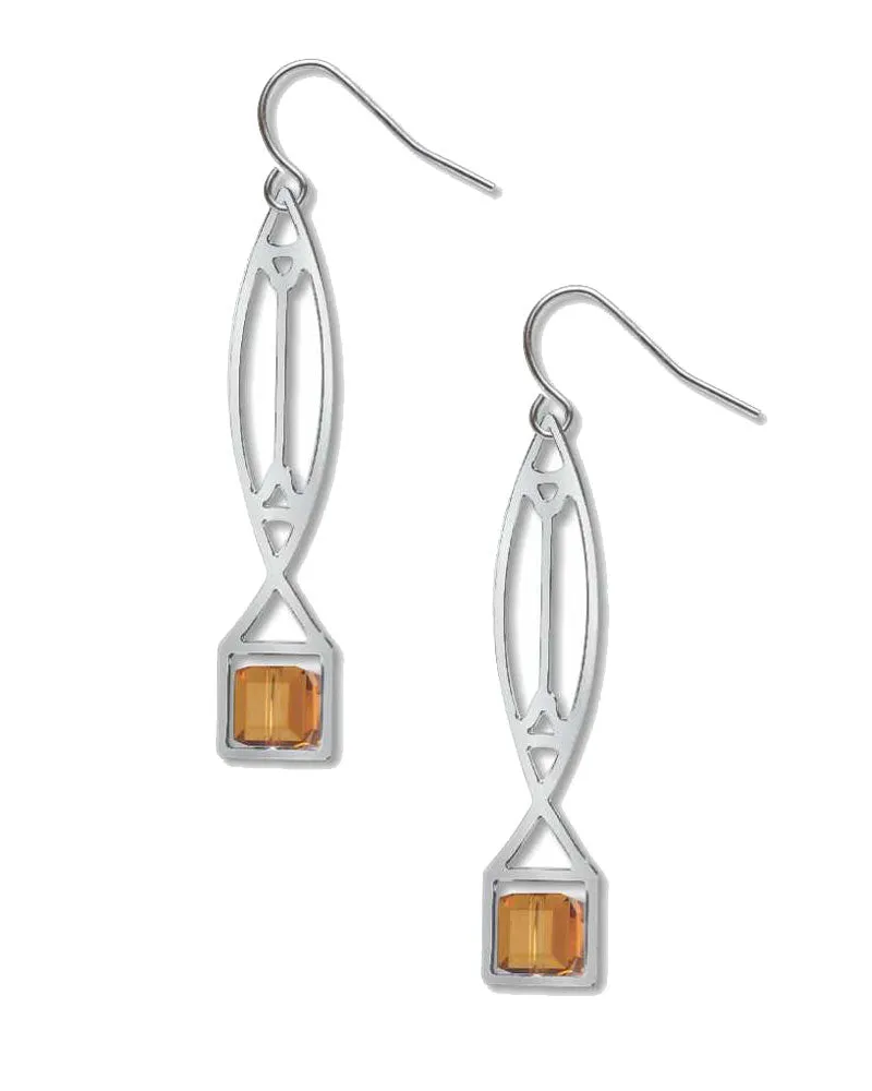 Frank Lloyd Wright Winslow Light Screen Topaz Earrings