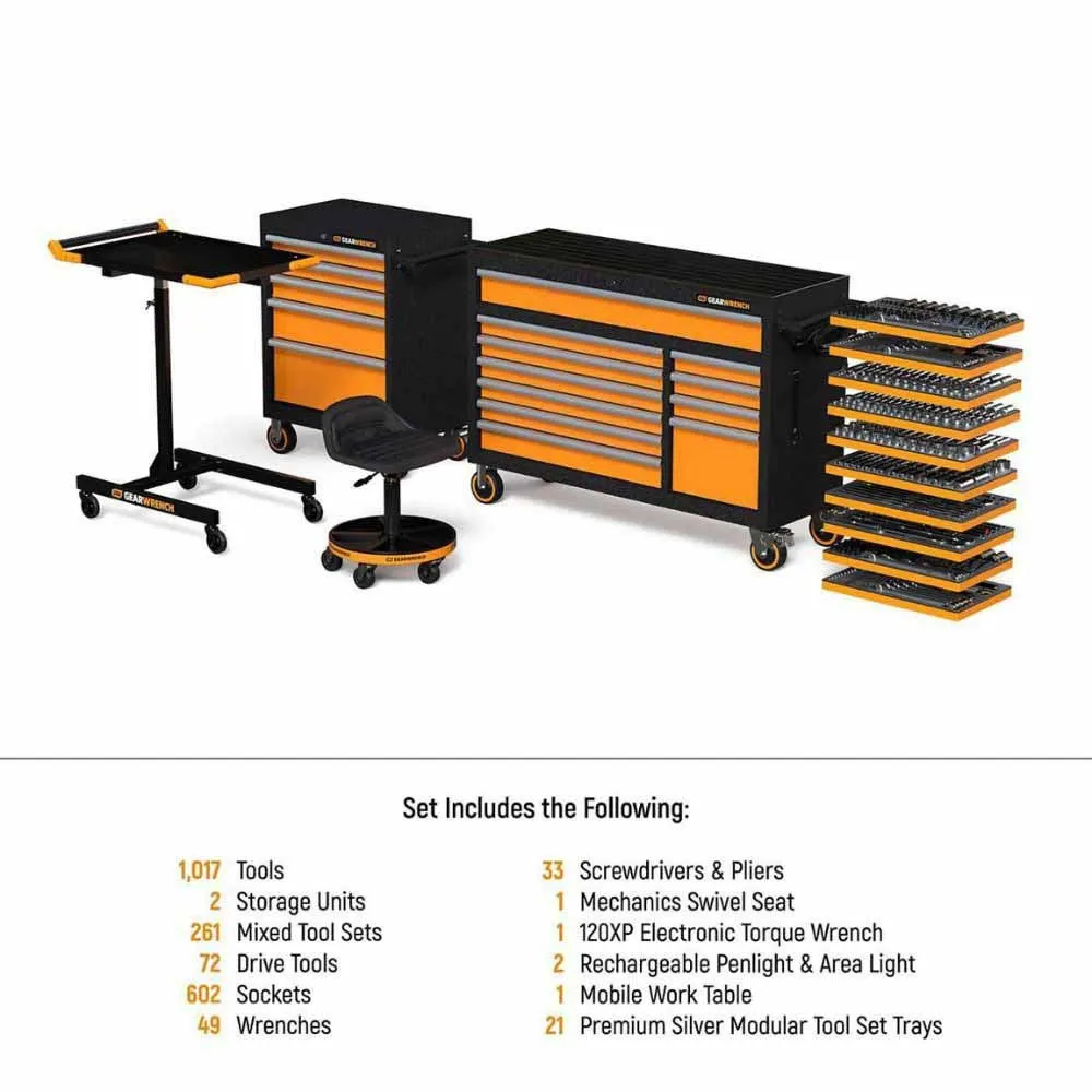 GearWrench MEGAMOD1024 1024-Piece Master Technician Set in Modular Trays with Storage