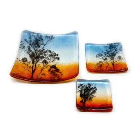 Gum Tree Glass Plate