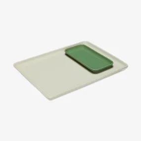 HÜBSCH AMARE TRAY SET OF 2 // SAND GREEN