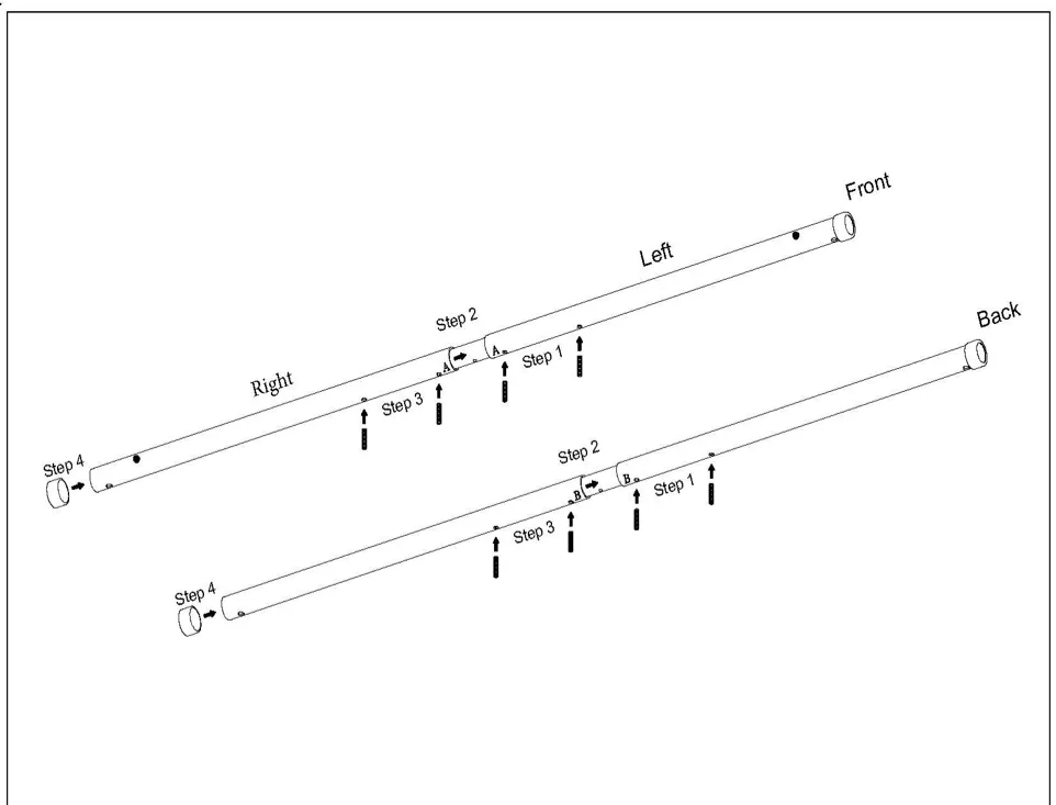 HydroGlyde Extended Rail System - Extra Long Horizontal Extension Bars for Enhanced Stability