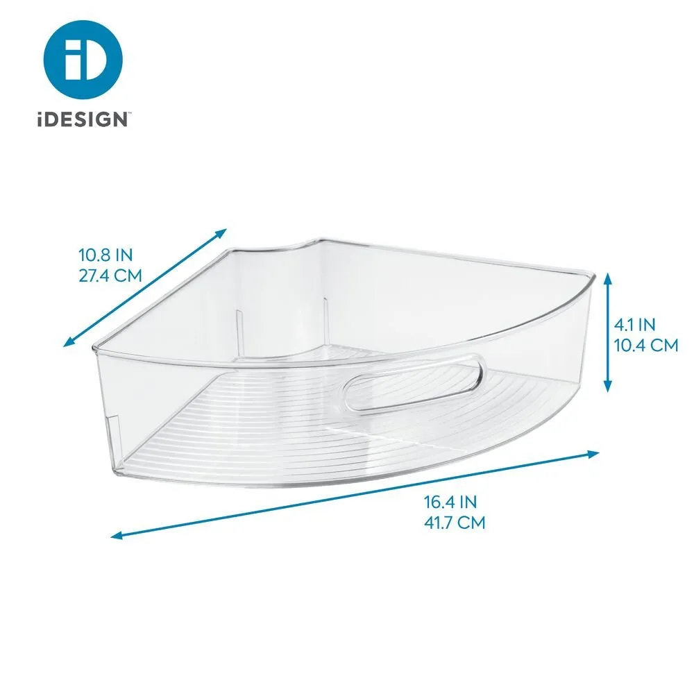 iDesign Linus Lazy Susan 1/4 Large in Clear