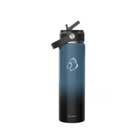 Insulated Water Bottle with 2 Lids | Indigo Crush | 22oz