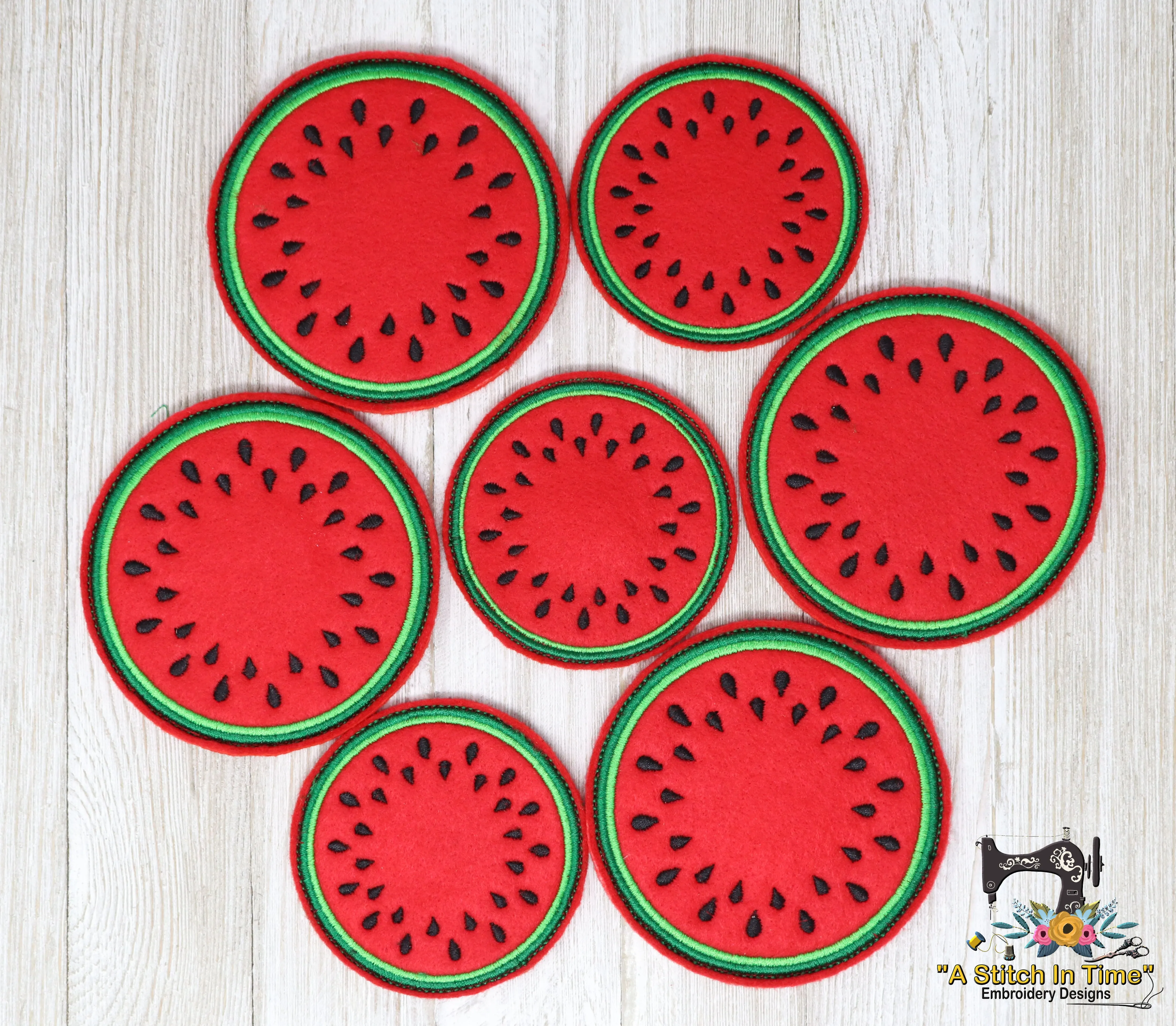 ITH Watermelon Feltie and Coaster Set