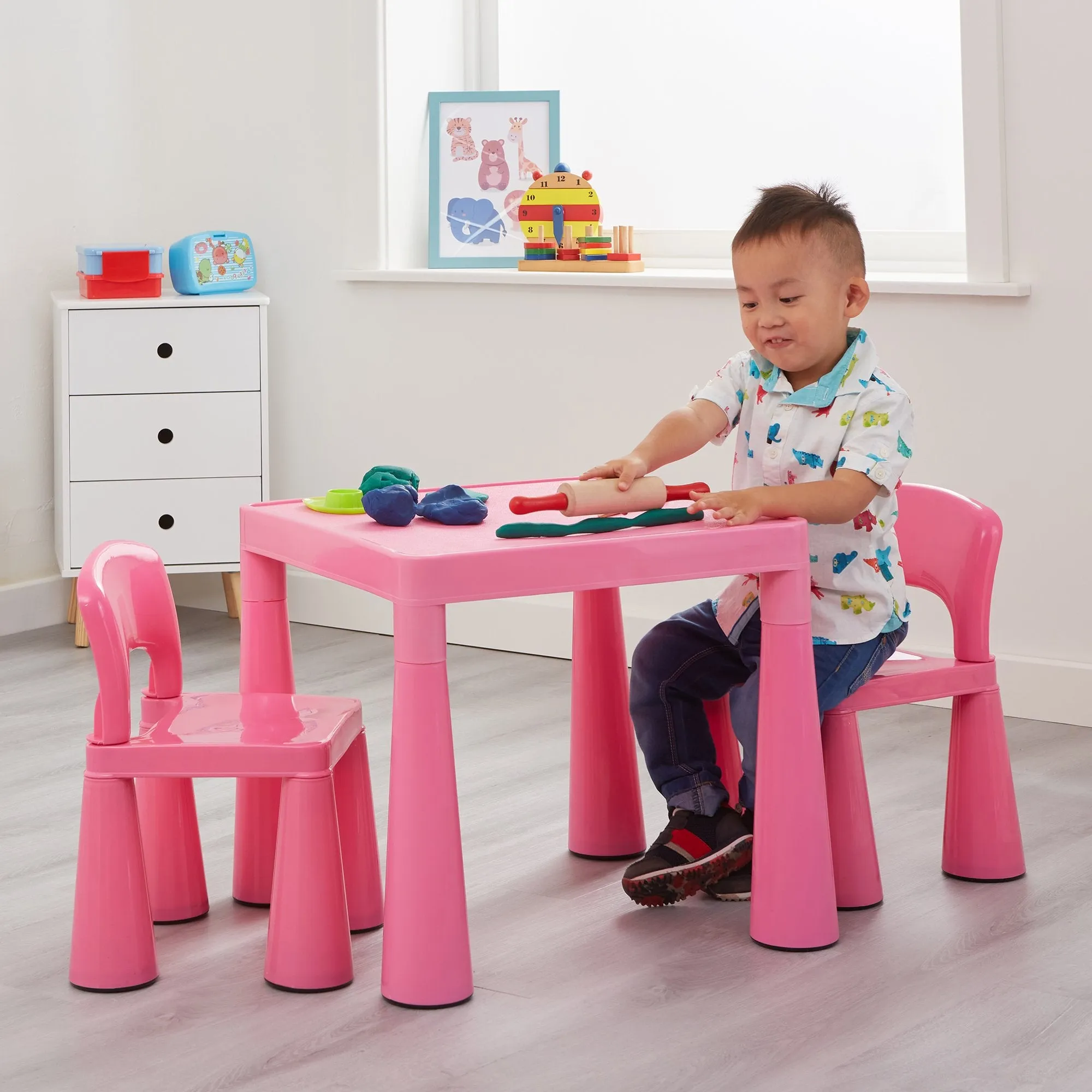 Kids Plastic Table and Chair Set