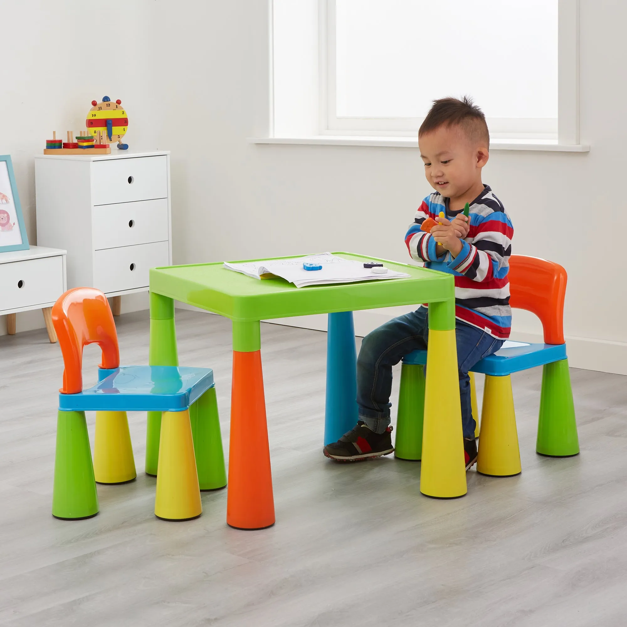 Kids Plastic Table and Chair Set