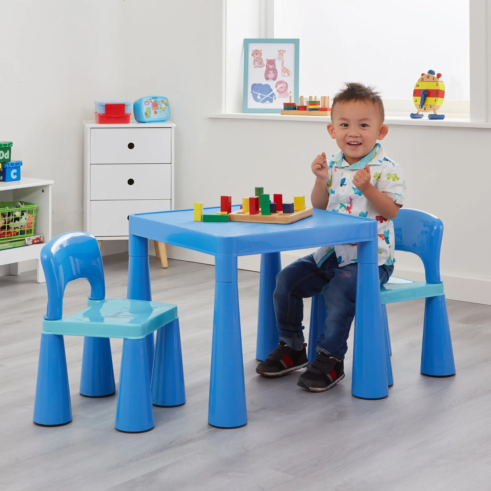 Kids Plastic Table and Chair Set