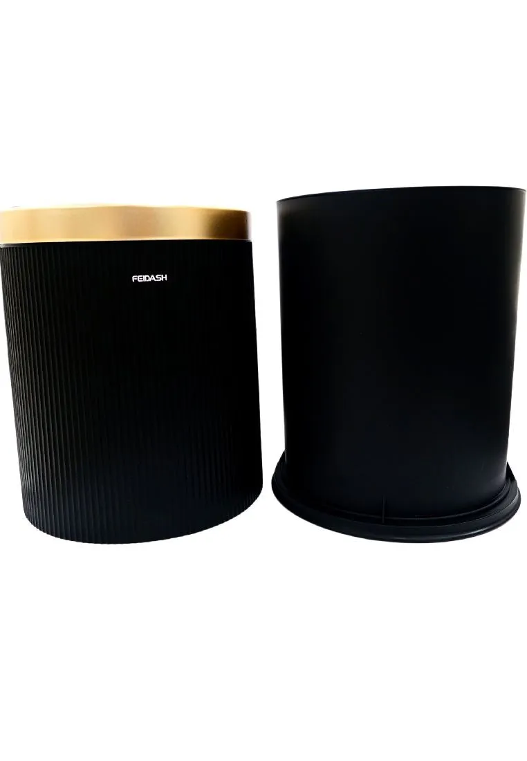 Landmark Trash Can 15L with Gold Rim 25 x 25 x 32cm