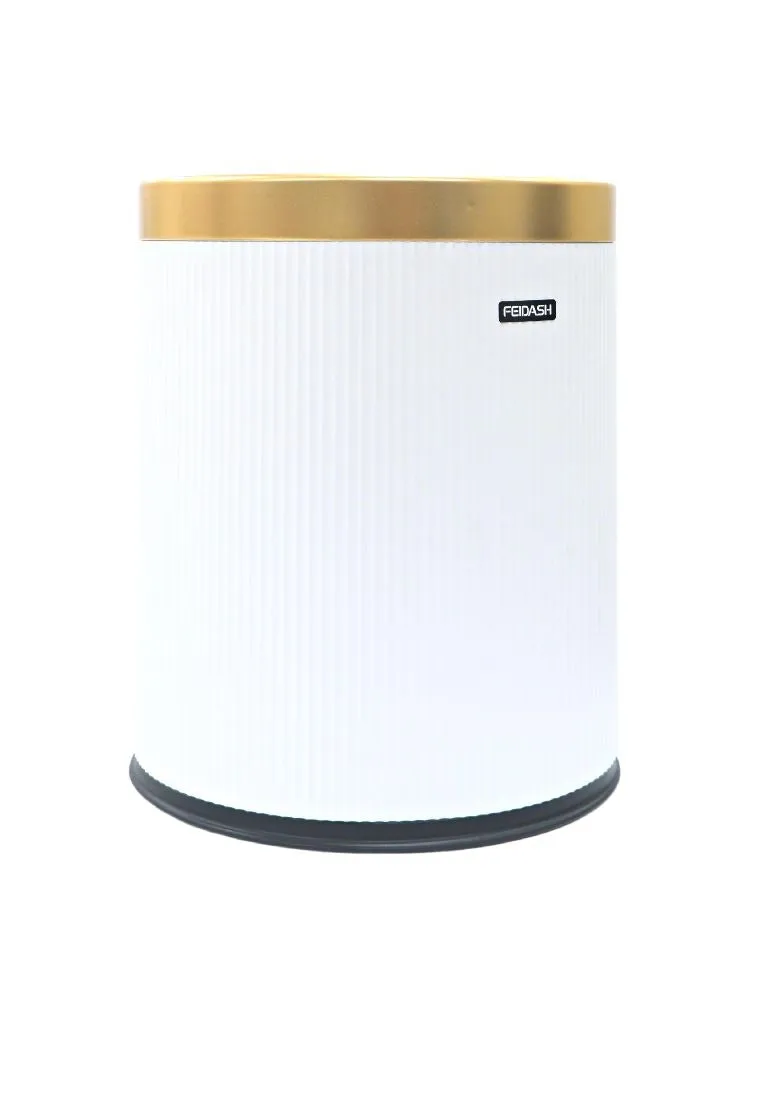 Landmark Trash Can 15L with Gold Rim 25 x 25 x 32cm