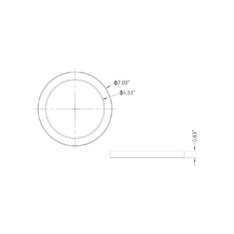 LDLL07 Eclipse 7" 12W LED Surface Mount, CCT Select