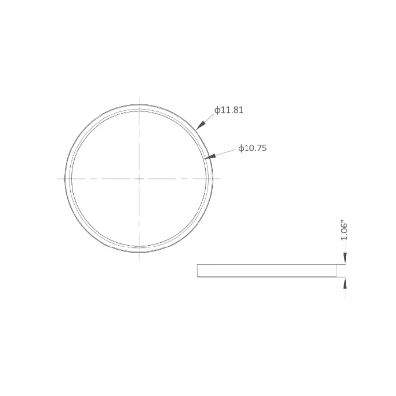 LDLL12 Eclipse 12" 22W LED Surface Mount, CCT Select