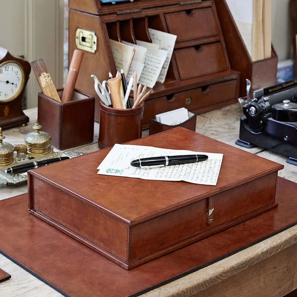 Leather Box File - Personalise The Lid