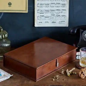 Leather Box File - Personalise The Lid