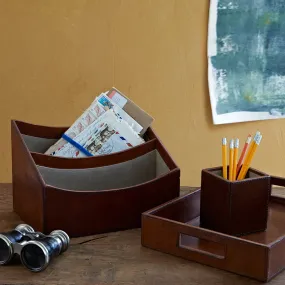 Leather Hall Desk Set