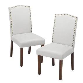 Liberty Fabric Dining Chairs (Set of 2) - Gray