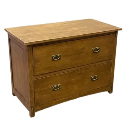 Mission Oak 2 Drawer Lateral File Cabinet