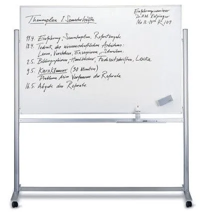 Mobile Double Side Magnetic Whiteboard - Size :- 180Cm X 120Cm