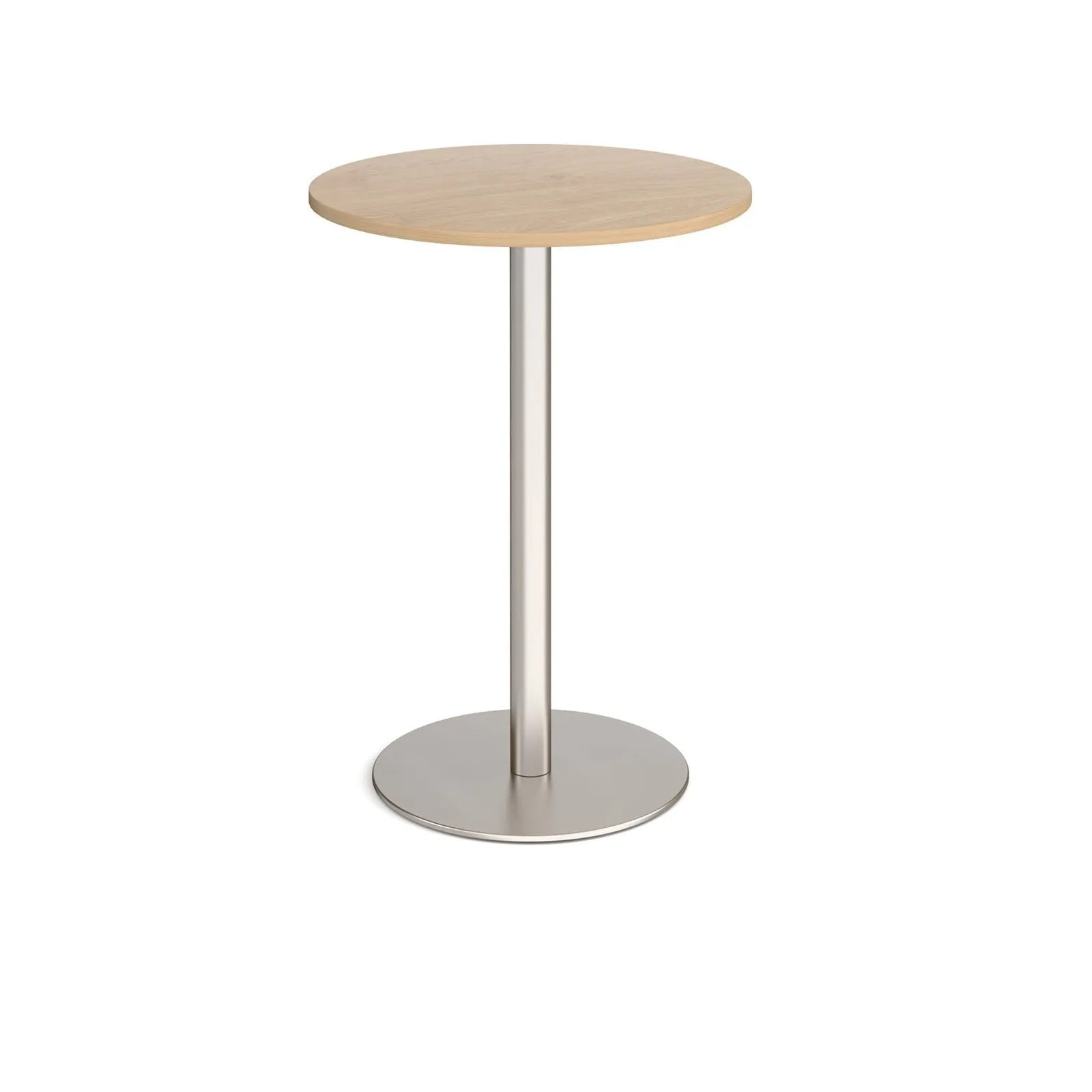 Monza circular poseur table with flat round base