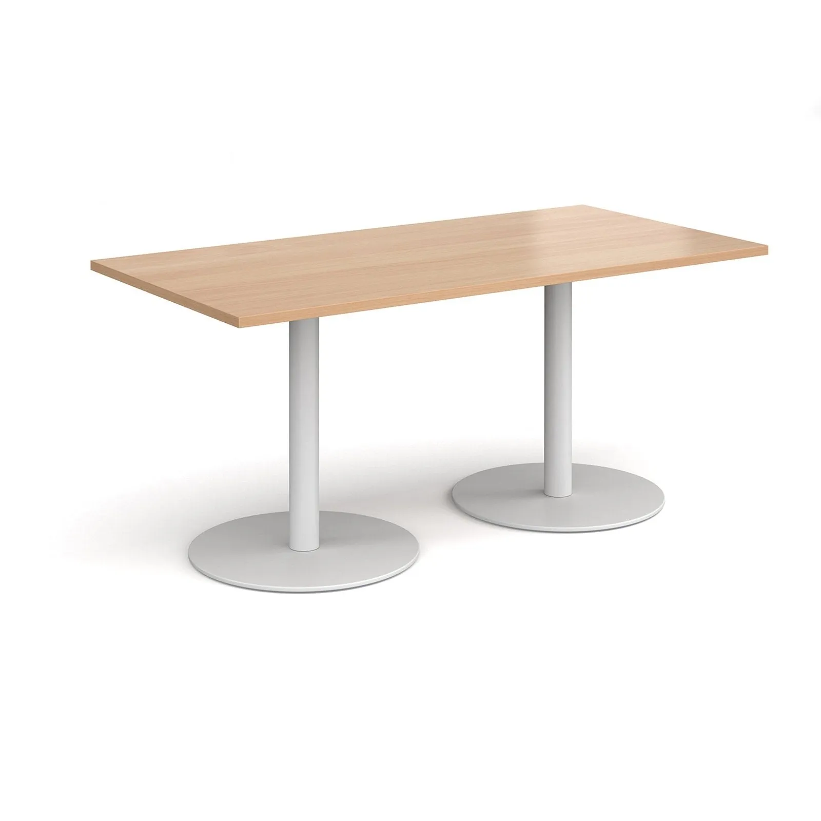 Monza rectangular dining table with flat bases