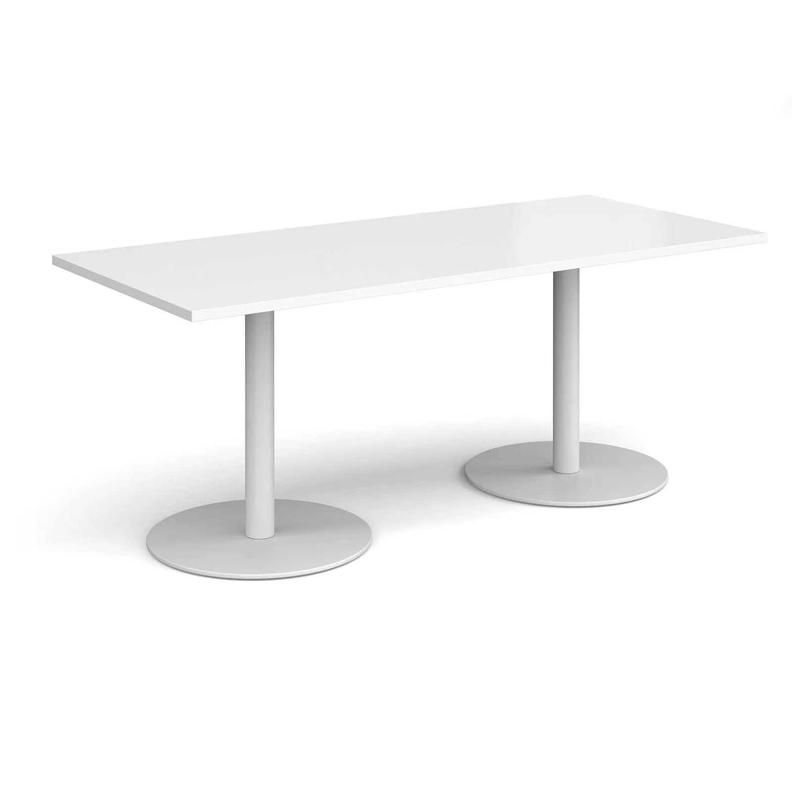 Monza rectangular dining table with flat bases