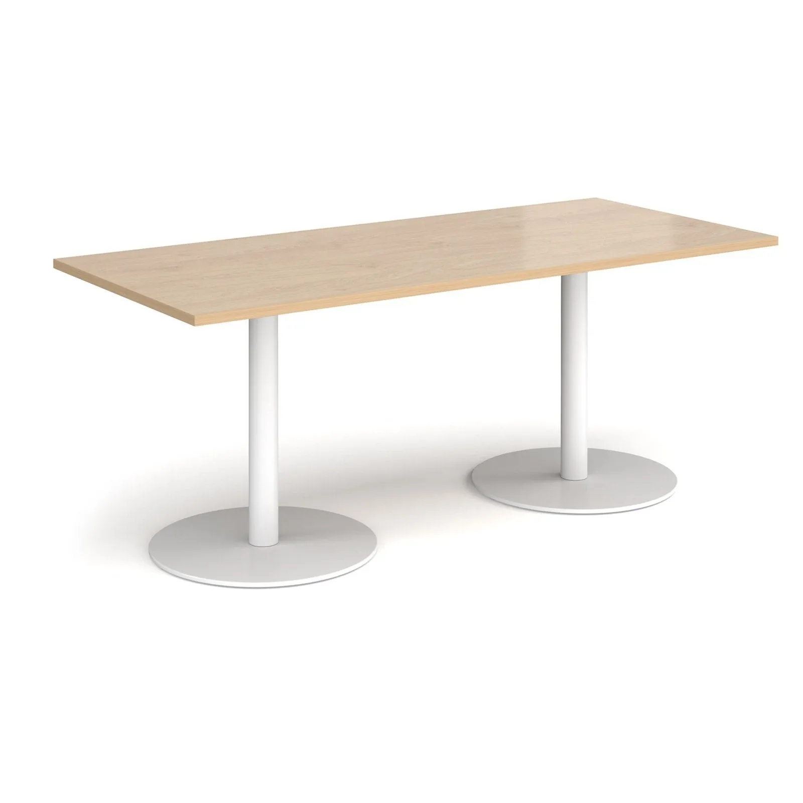 Monza rectangular dining table with flat bases