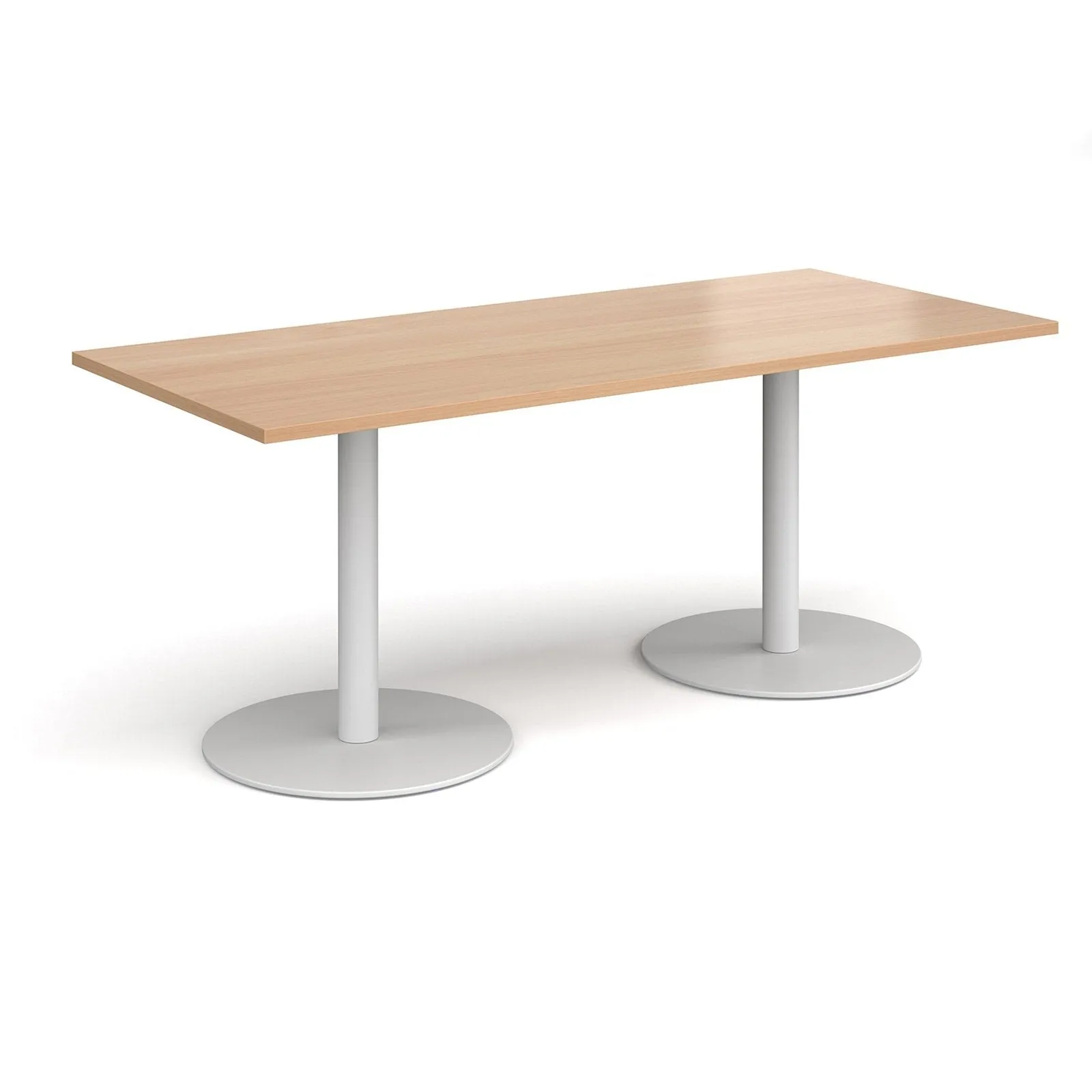 Monza rectangular dining table with flat bases