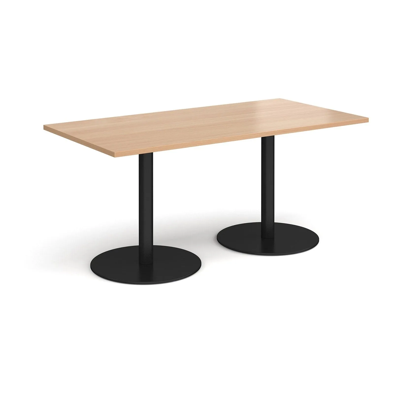 Monza rectangular dining table with flat bases