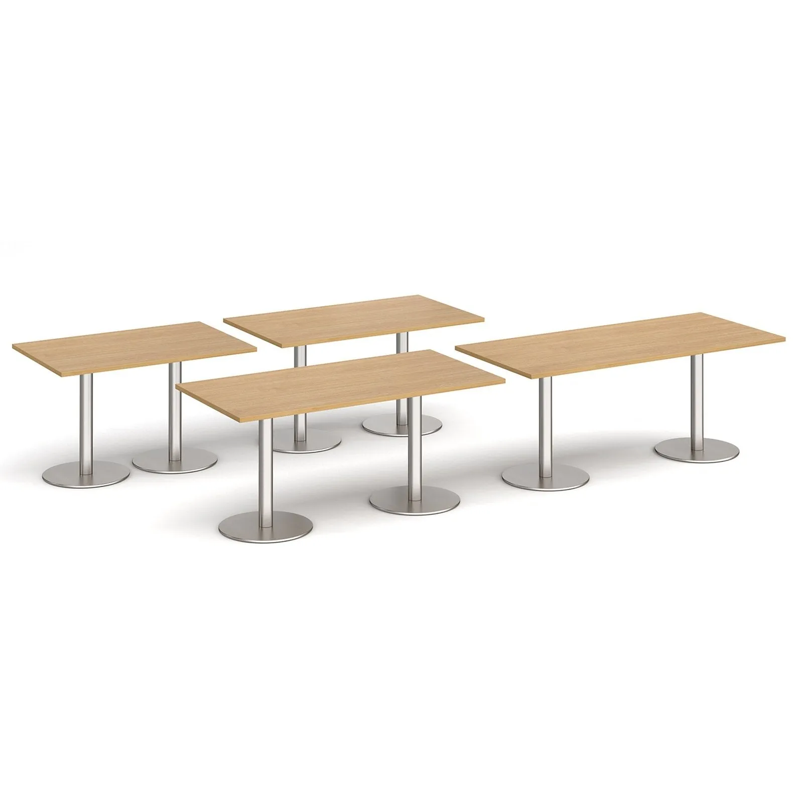 Monza rectangular dining table with flat bases