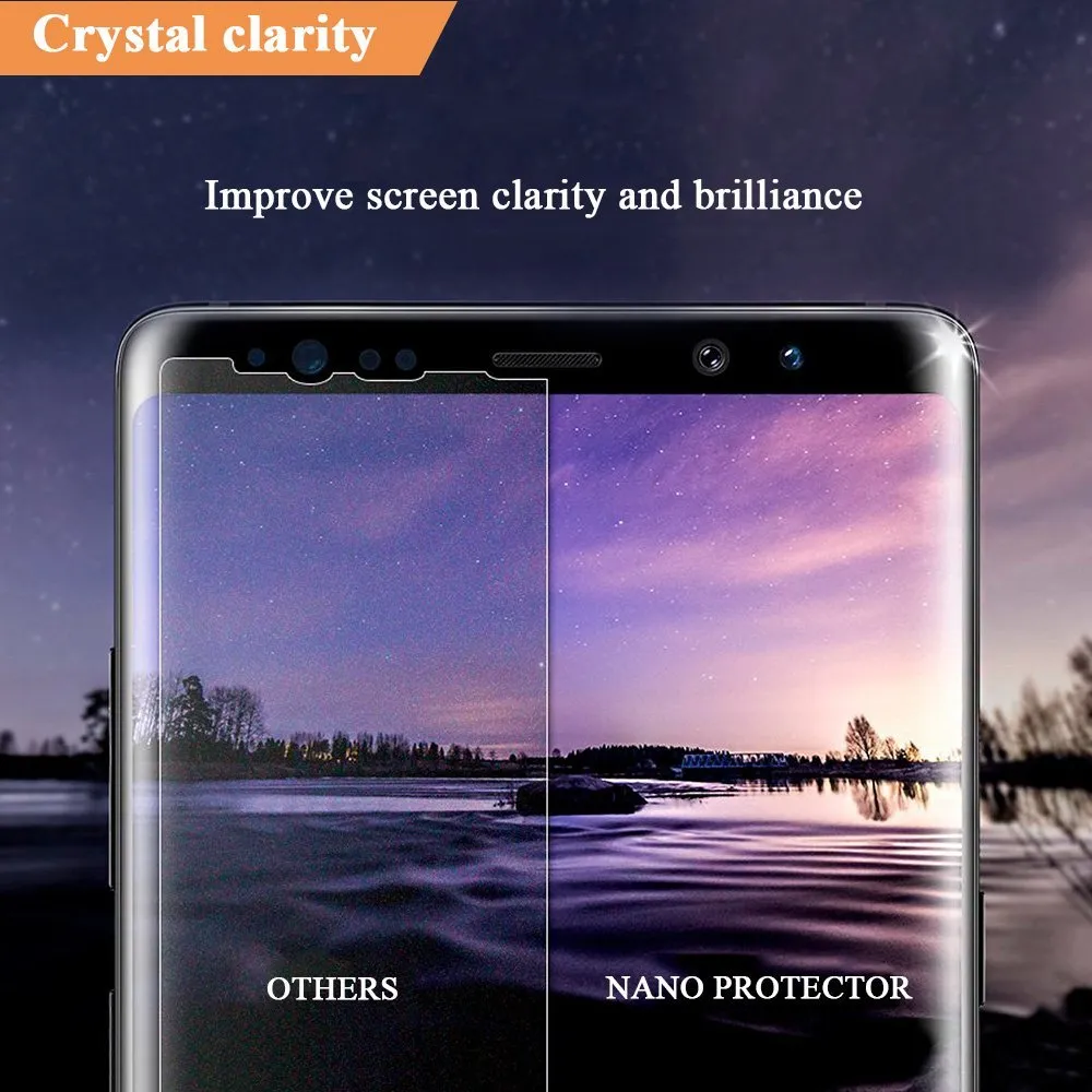 Nano Liquid Glass Screen Protector,Anti-Scratch/ 9H Hardness/ High Def/ Invisible Protectors for Galaxy Note 8/S8/S9 for iphone X/8/7/6plus for Tablet