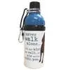 Never Walk Alone Dog Water Bottle