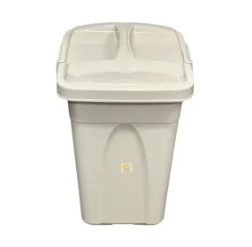 Outdoor Rubbish Bin 45L Off White