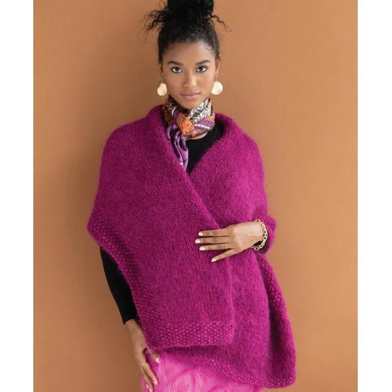 Paulina Wrap Kit | Ella Rae Kid Fur Bulky Yarn