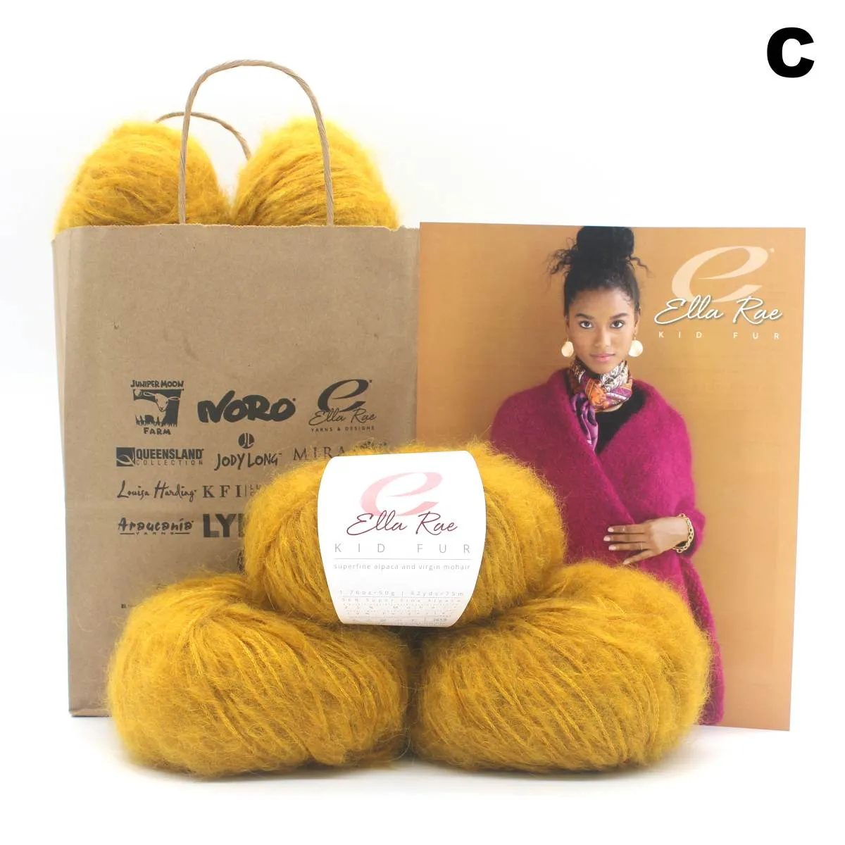 Paulina Wrap Kit | Ella Rae Kid Fur Bulky Yarn