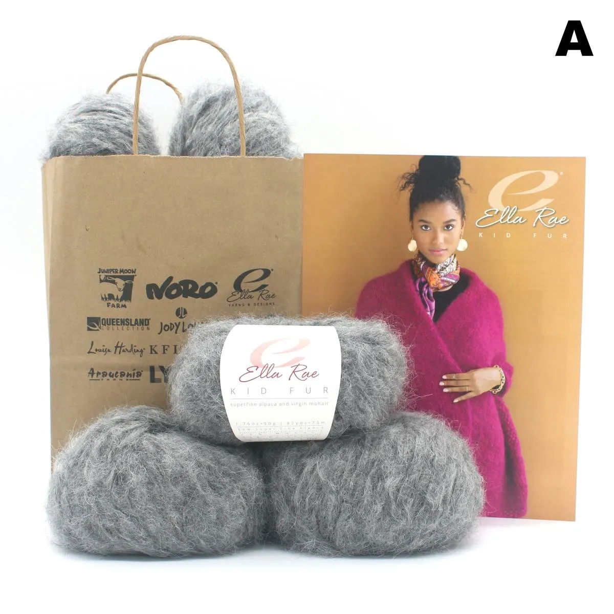 Paulina Wrap Kit | Ella Rae Kid Fur Bulky Yarn