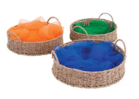 ROUND WOVEN NESTING TRAYS - SET OF 3