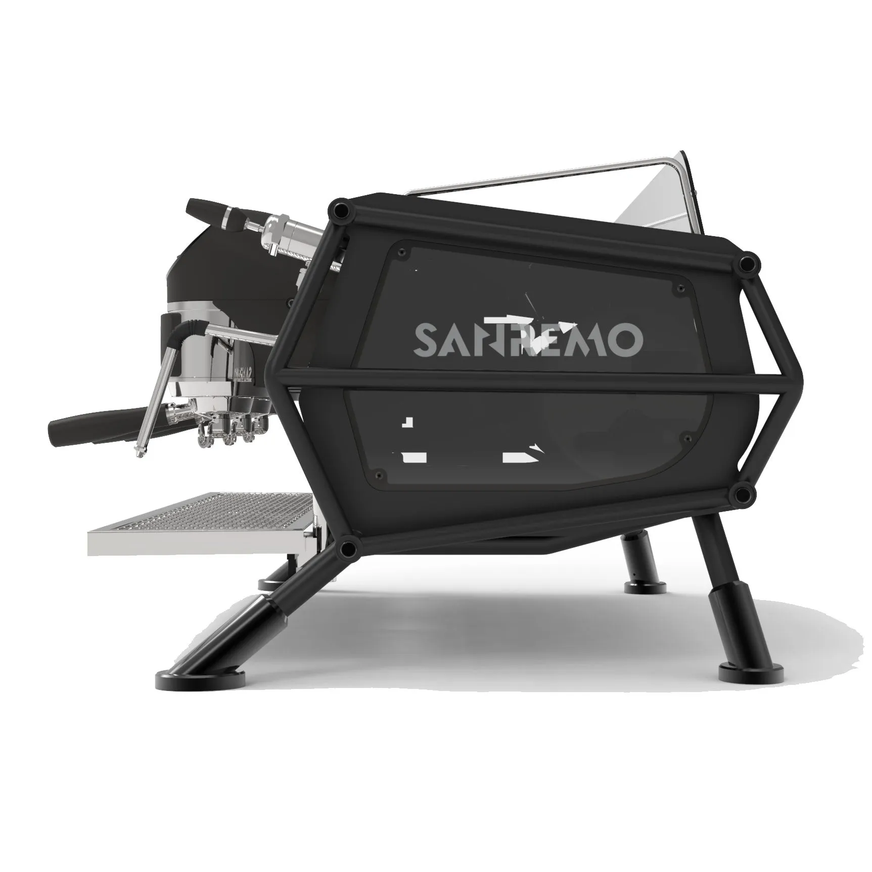 Sanremo Café Racer Naked 3 Group Volumetric Espresso Machine - Black/Black