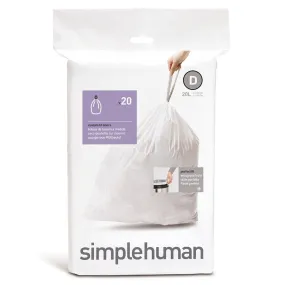 Sure! Here’s an optimized title for the Simplehuman Code D Liners:

**Simplehuman Code D Trash Bag Liners - Durable, Custom-Fit, 50 Count**

Feel free to let me know if you need further modifications!