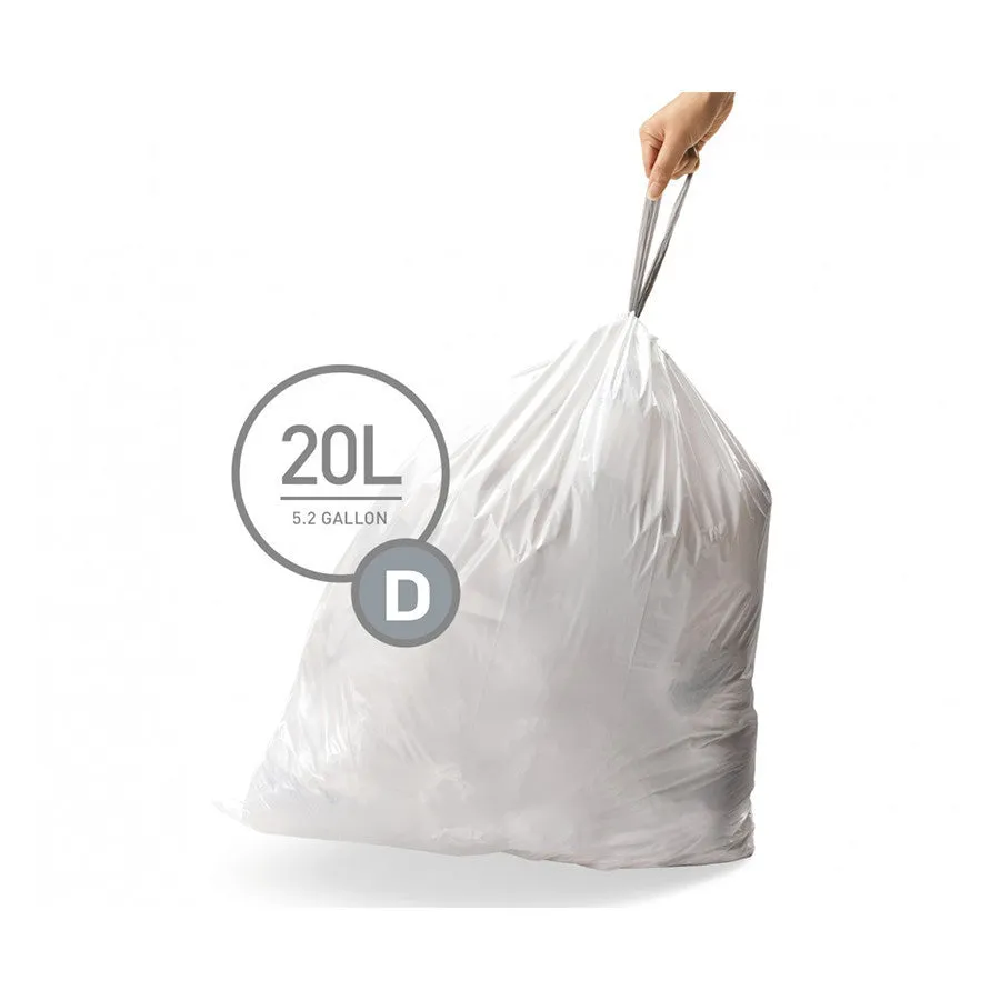 Sure! Here’s an optimized title for the Simplehuman Code D Liners:

**Simplehuman Code D Trash Bag Liners - Durable, Custom-Fit, 50 Count**

Feel free to let me know if you need further modifications!