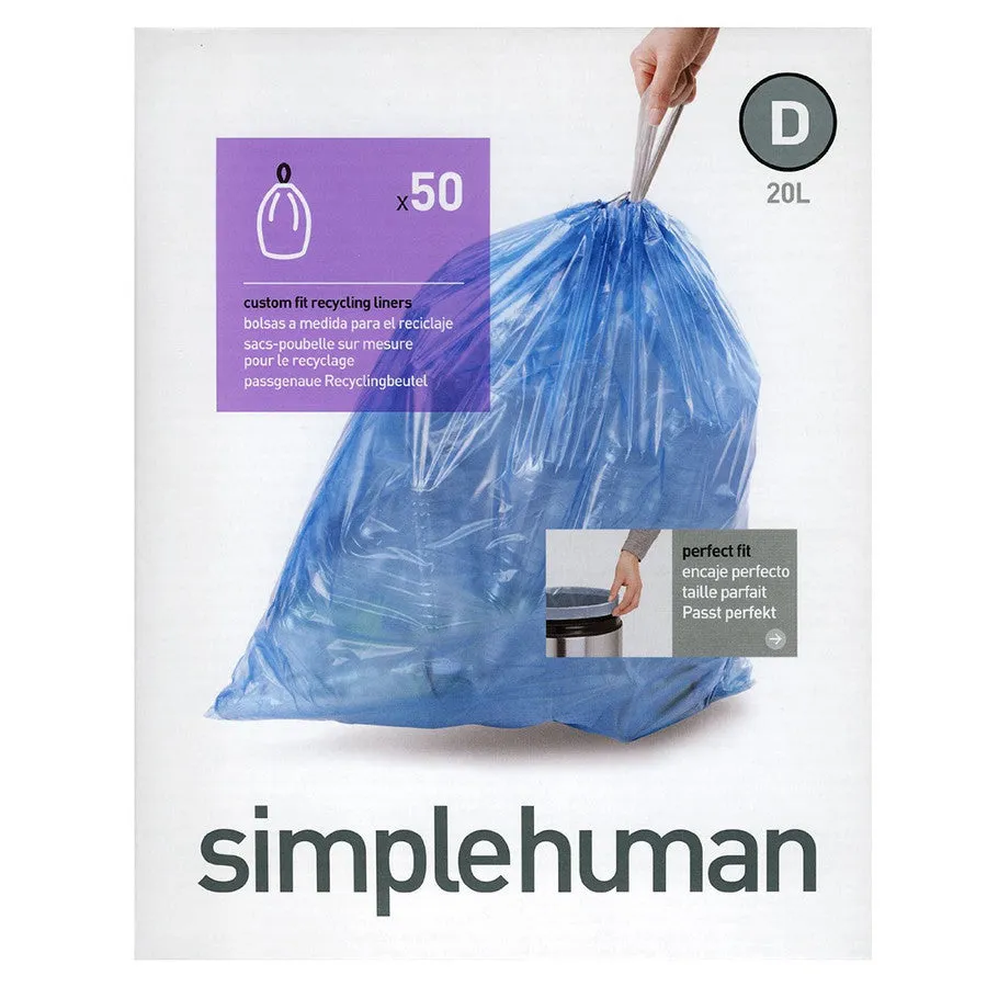 Sure! Here’s an optimized title for the Simplehuman Code D Liners:

**Simplehuman Code D Trash Bag Liners - Durable, Custom-Fit, 50 Count**

Feel free to let me know if you need further modifications!