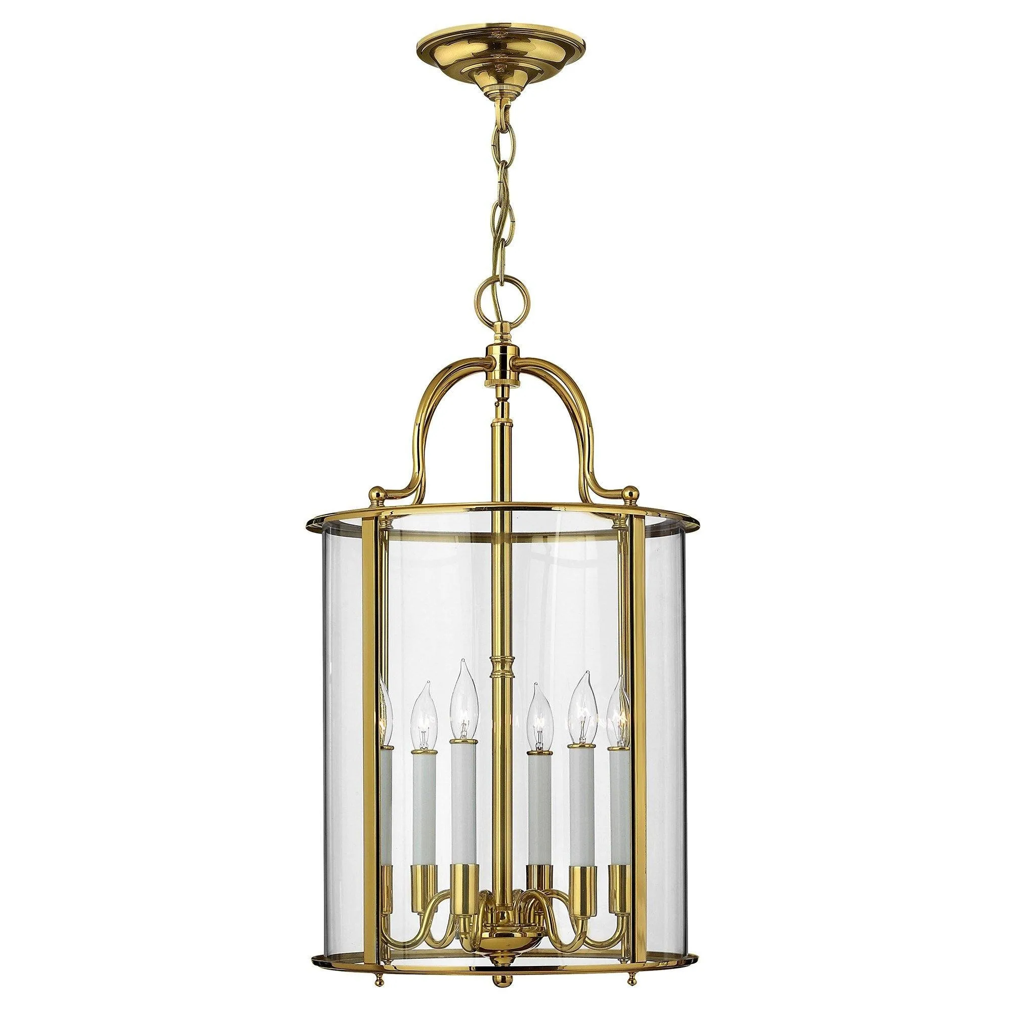 Sydenham Polished Brass Large Pendant Light with 6 Lights - ID 7297