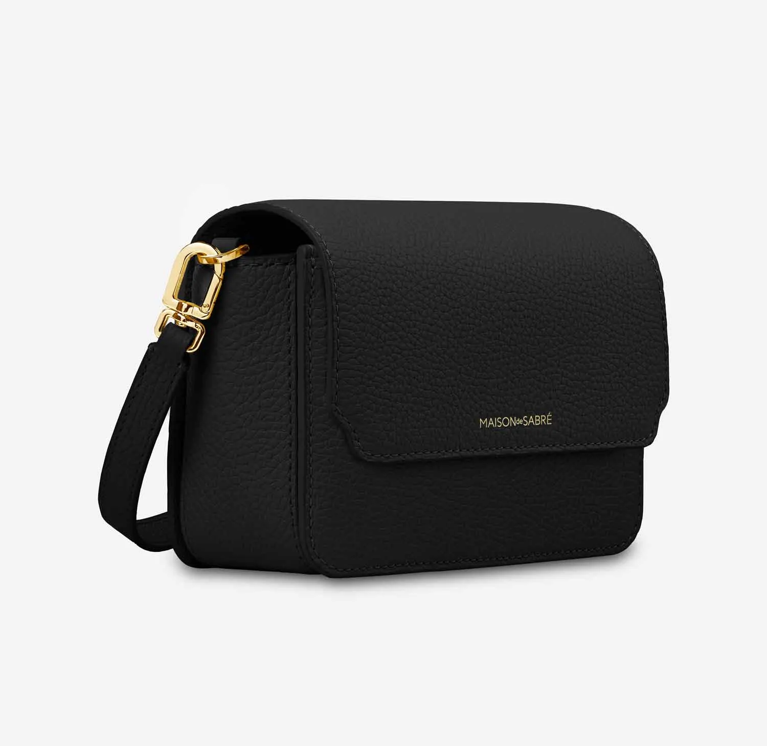 The Mini Flap Bag - Black Caviar