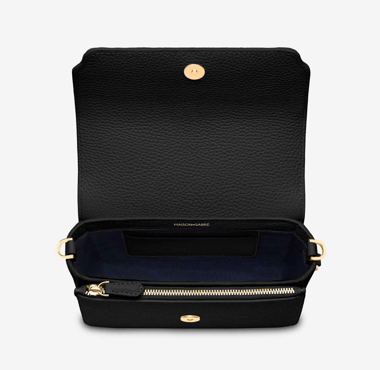 The Mini Flap Bag - Black Caviar