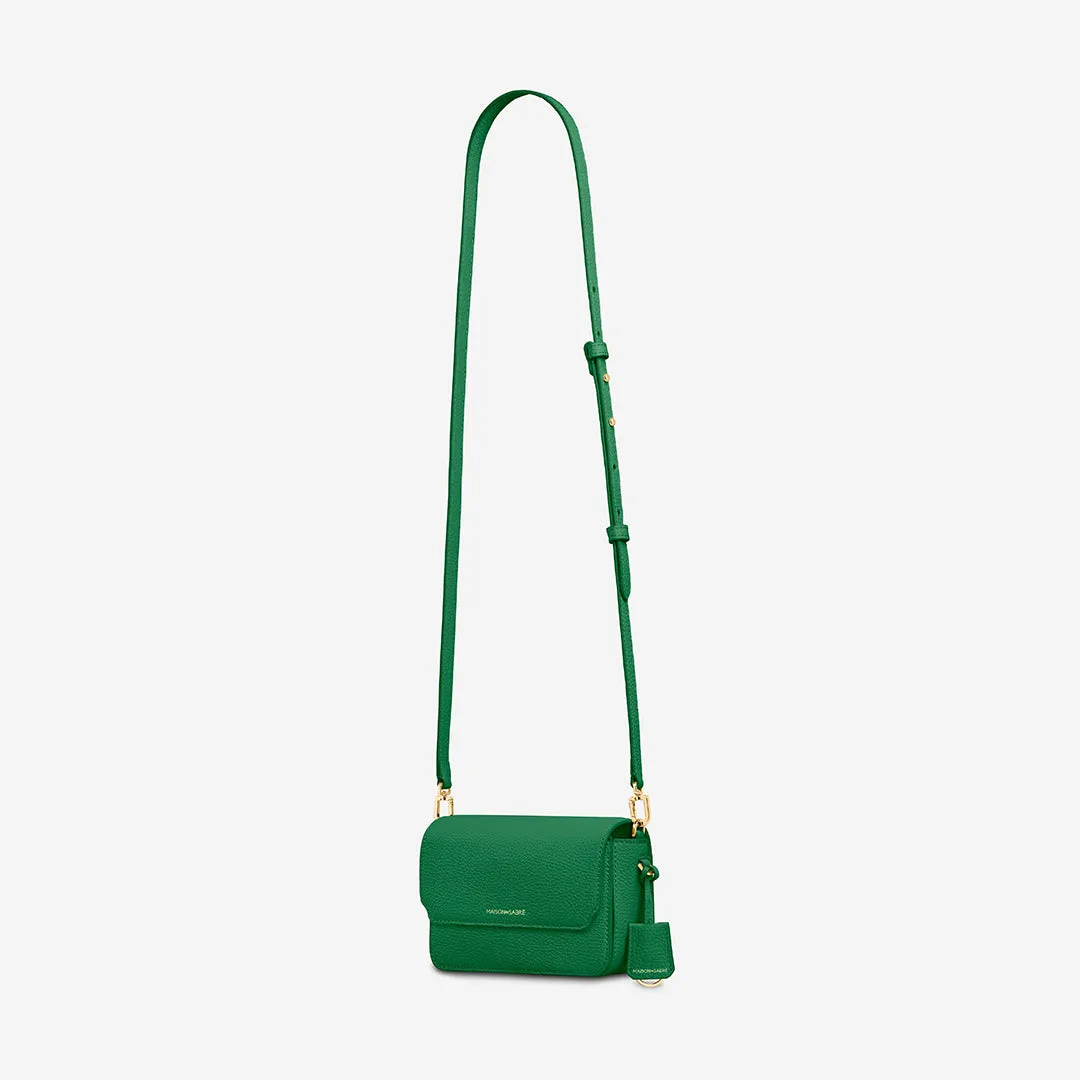 The Mini Flap Bag - Emerald Green