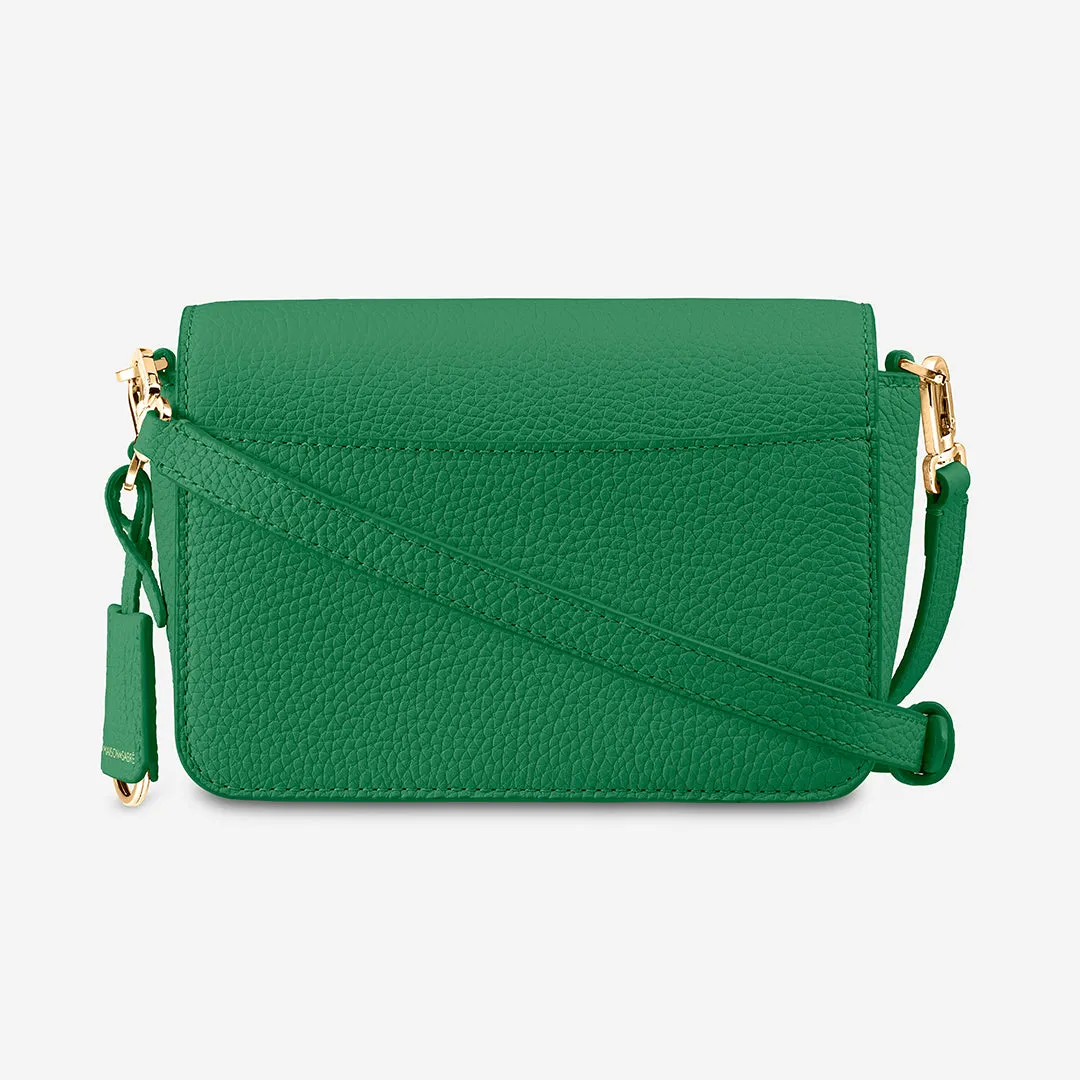 The Mini Flap Bag - Emerald Green